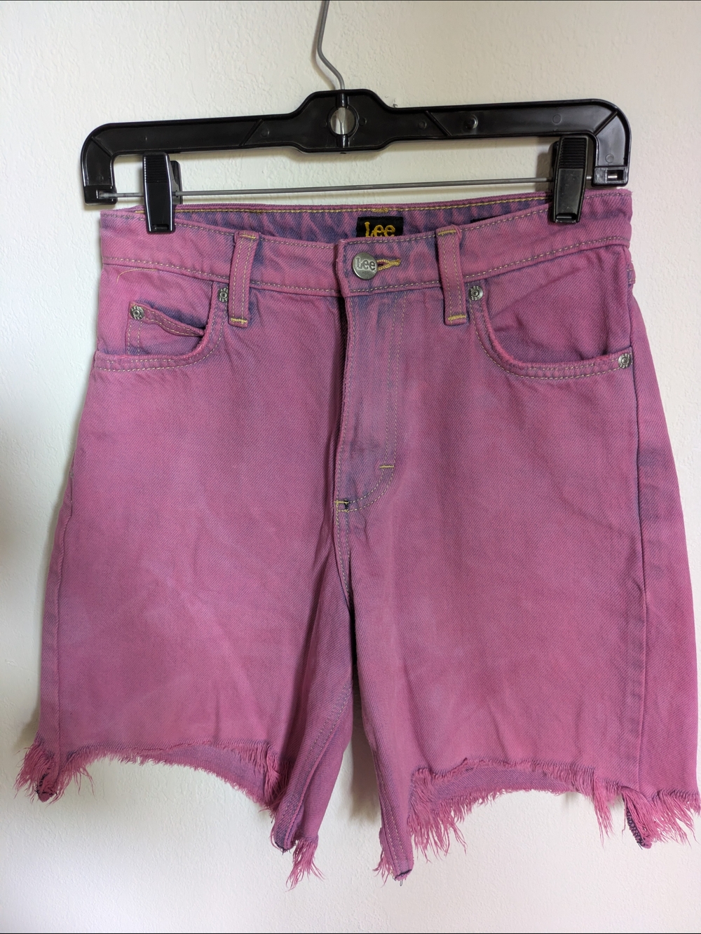 Lee Custom Frayed Hem Denim Shorts - Picture 3 of 12